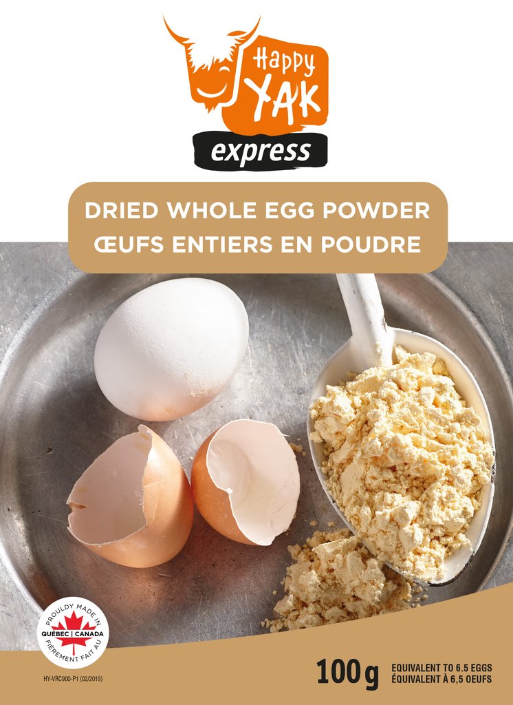 Happy Yak Whole Egg Powder - 100% Pure, Non-GMO, High Protein for Baking & Cooking | Perfect for Camping, Emergency Food & Protein Shakes