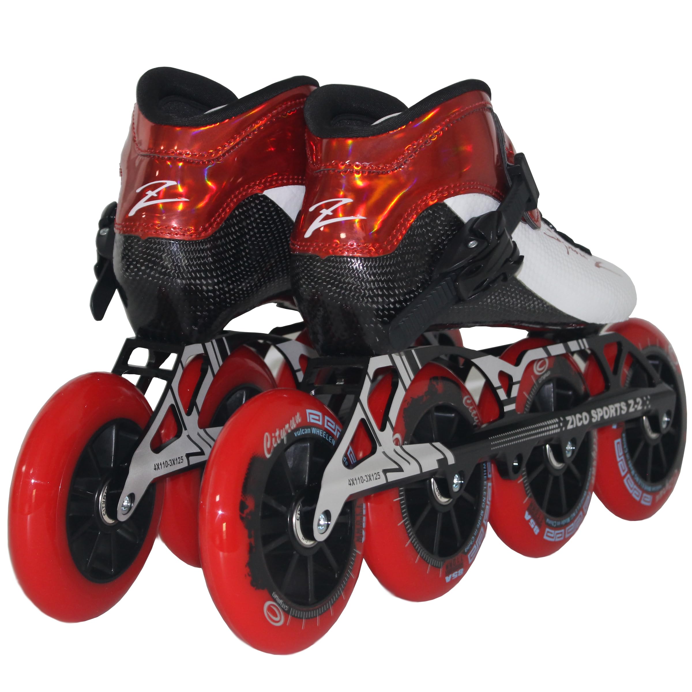 Professional Inline Speed Skates for Adults - High Performance Fitness Racing Skates for Men & Women | Perfect for Outdoor Training, Marathon Racing & Roller Sports (Black)