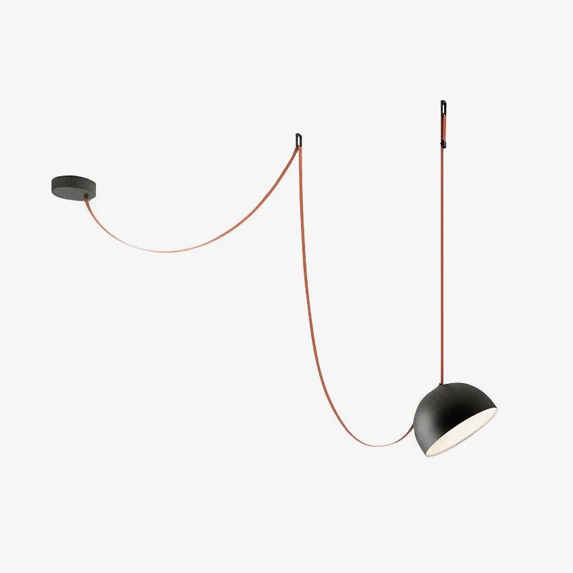 Stylish Leather Pendant Light with Adjustable Belt Hanging System - Perfect for Dining Room, Kitchen Island, and Living Room Lighting Decor