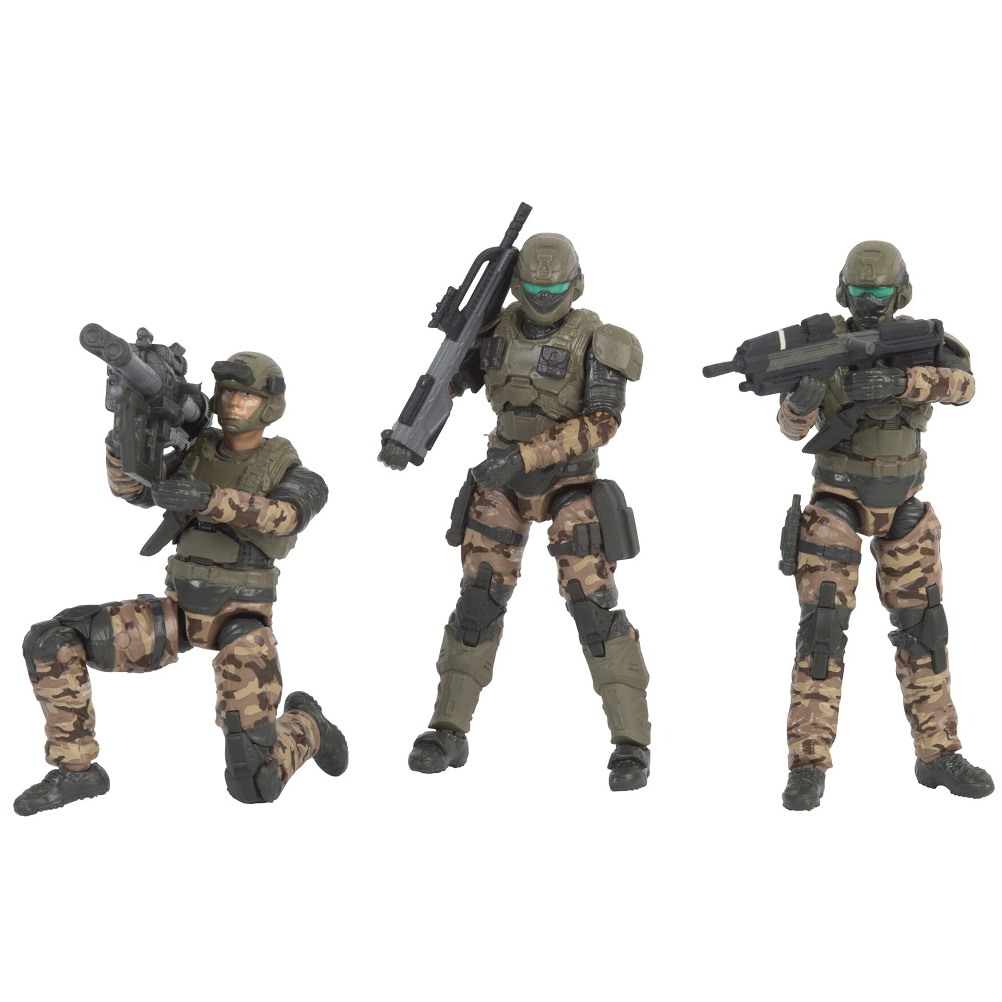 HALO 4-Inch 3-Figure Pack Assortment - UNSC Marines with Weapons for Collectors - Build Your Halo Universe - Amazon Exclusive Action Figures - Perfect for Display, Gaming Enthusiasts and Gift Giving