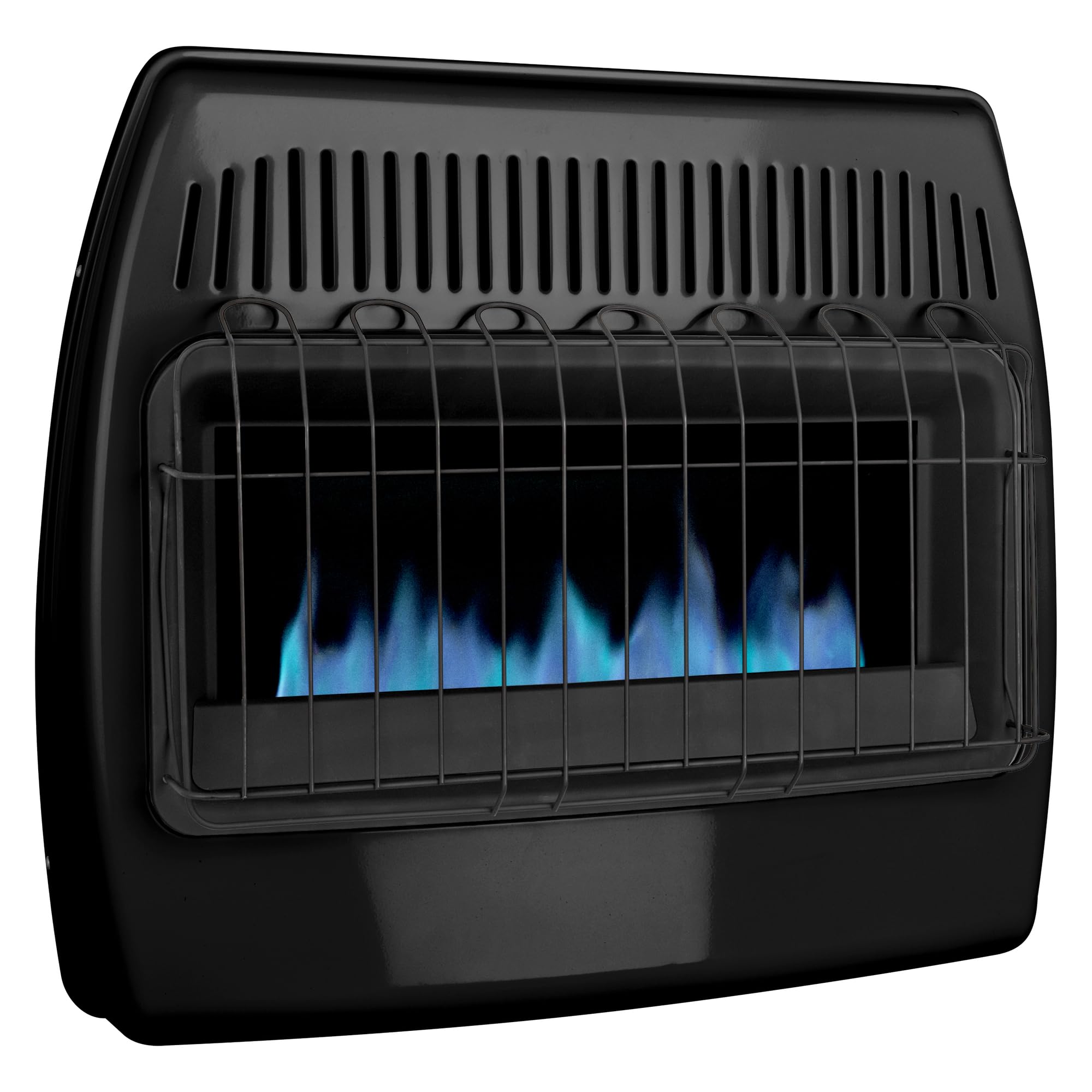 Dyna-Glo 30,000 BTU Blue Flame Thermostatic Vent-Free Wall Heater for Garage, Workshop & Basement - Black - Efficient Heating Solution for Indoor Spaces