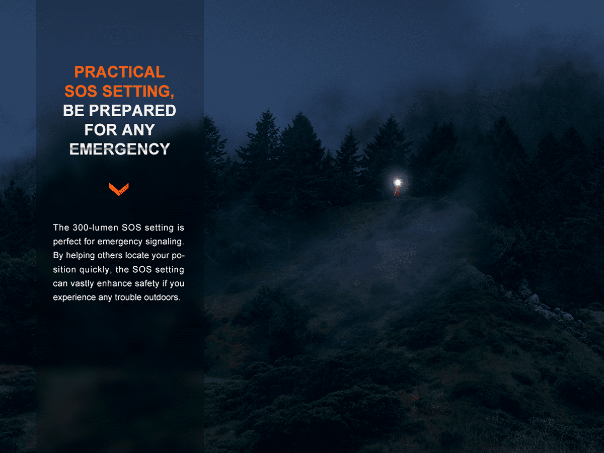 Fenix LR60R 3000 Lumen Rechargeable LED Flashlight - High Power Search Light for Outdoor Camping, Hiking, Emergency & Tactical Use