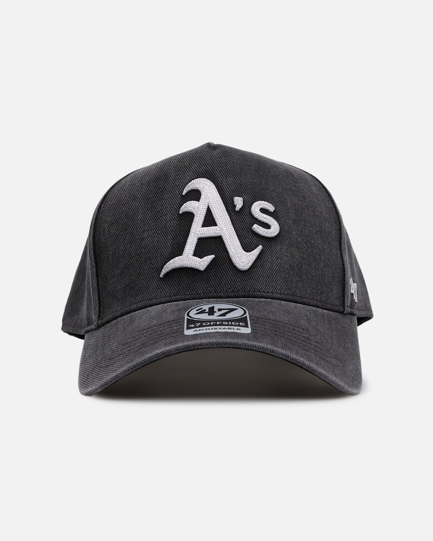 47 Brand Oakland Athletics 'Washed Black' Snapback Hat - Adjustable Baseball Cap for Men & Women - Perfect for Sports Games, Casual Wear & Fan Collections