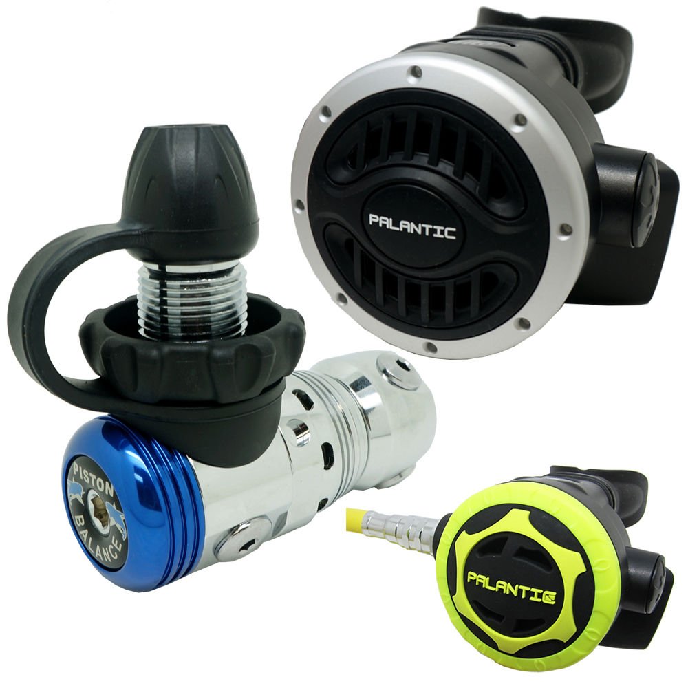 Palantic Scuba Diving Regulator & Octopus Combo - High-Performance Dive Gear with Over-Balanced First Stage | Durable Silicone Mouthpiece, 27