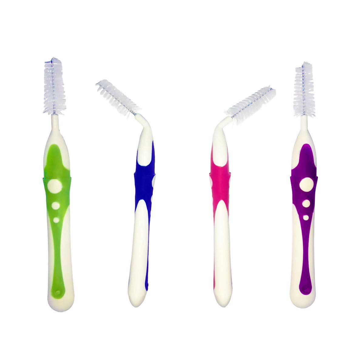 16-Piece XL Orthodontic Interdental Brush Set - 4 Color Handles for Teeth & Braces Cleaning - Flexible Durable Wire Design - Starter Pack for Dental Care at Home, Travel & Orthodontic Maintenance