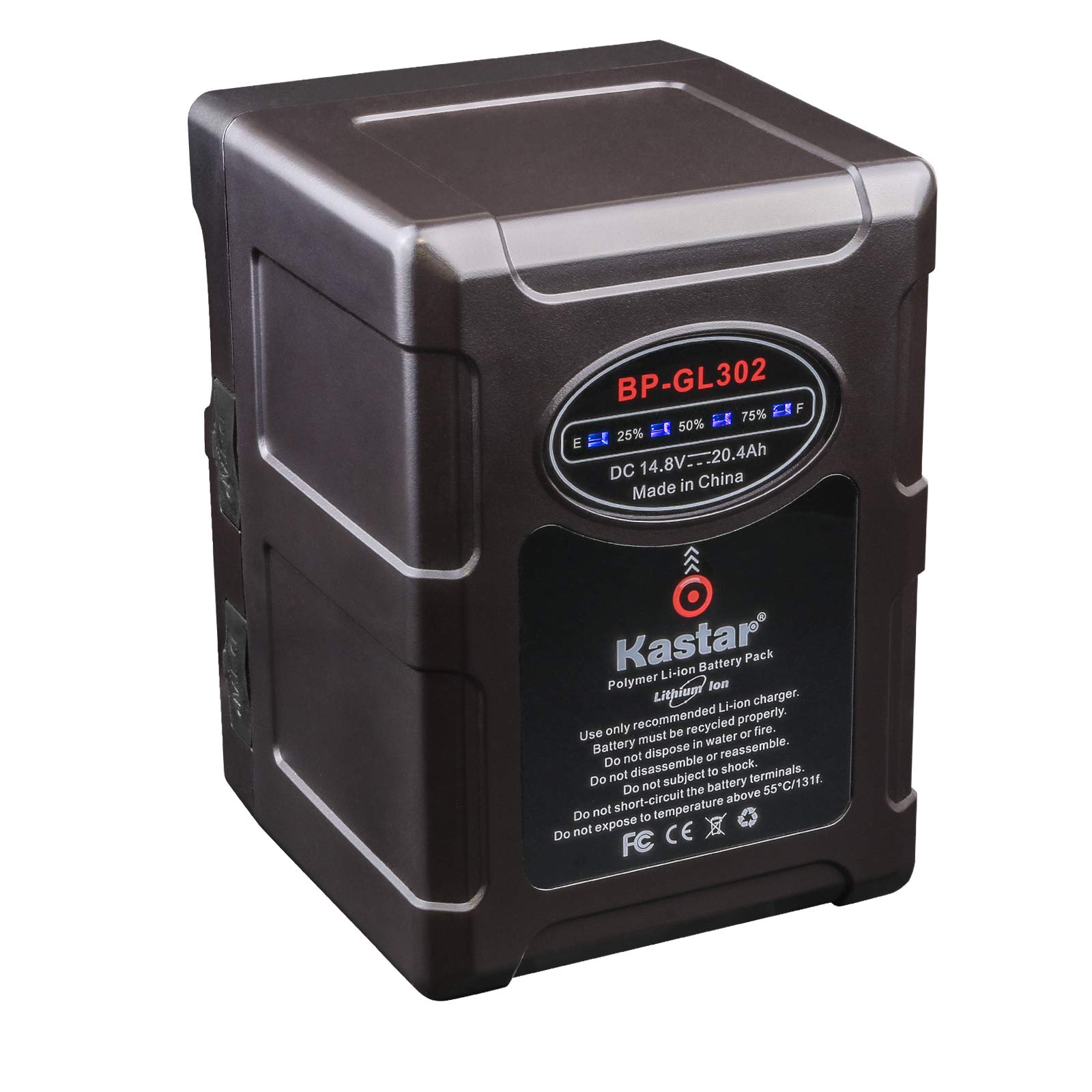 Kastar 14.8V 20400mAh 302Wh V-Mount Battery Replacement for Sony BP-FL75 - Compatible with Sony BC-L70/160/70A/90 Chargers, Professional Camcorders & LED Lights - Perfect for Filmmaking, Photography and Studio Lighting