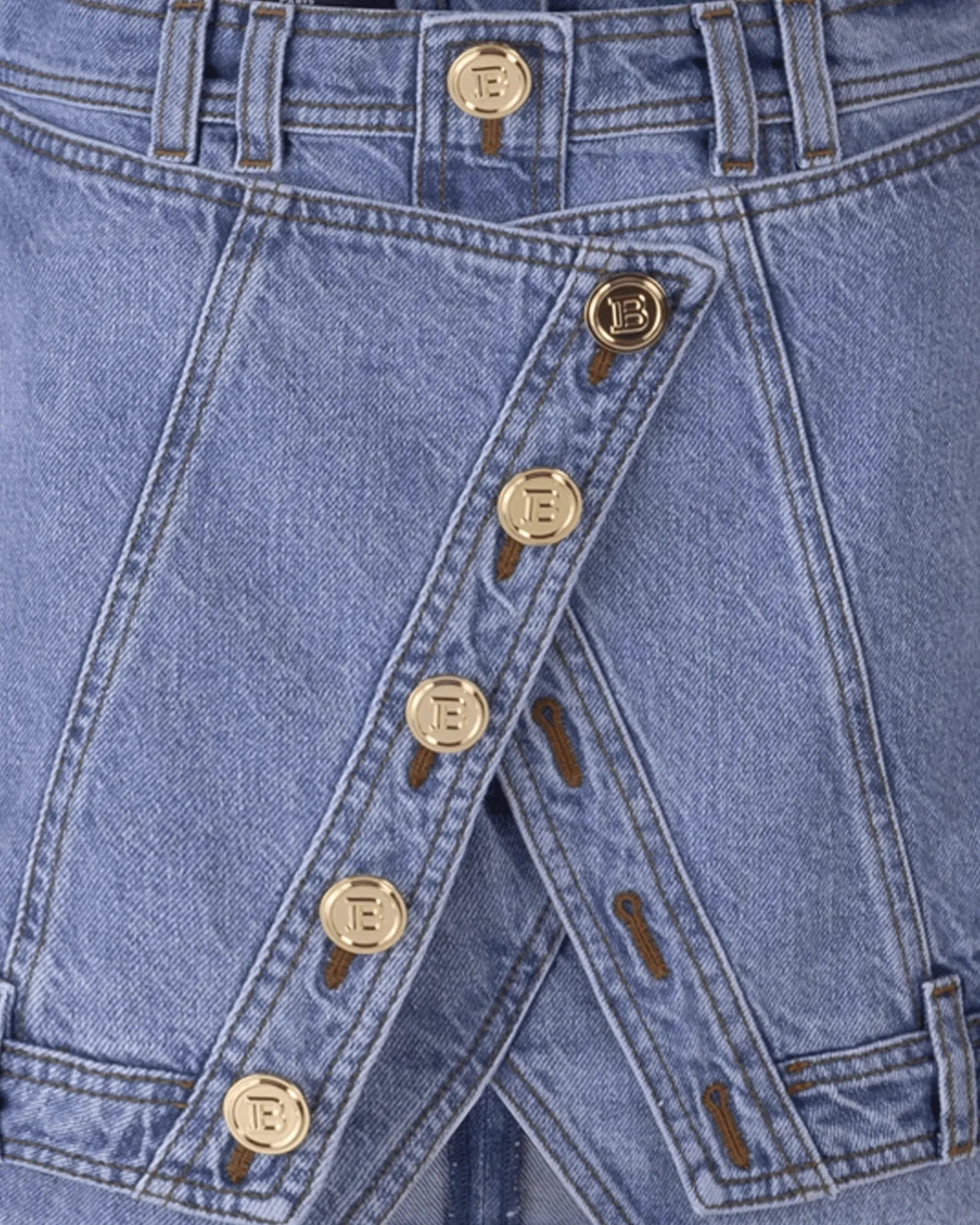 Stylish Button Trimmed Denim Wrap Skirt for Women | Vintage Inspired High Waist A-Line Skirt | Perfect for Casual Outings, Date Nights & Summer Fashion