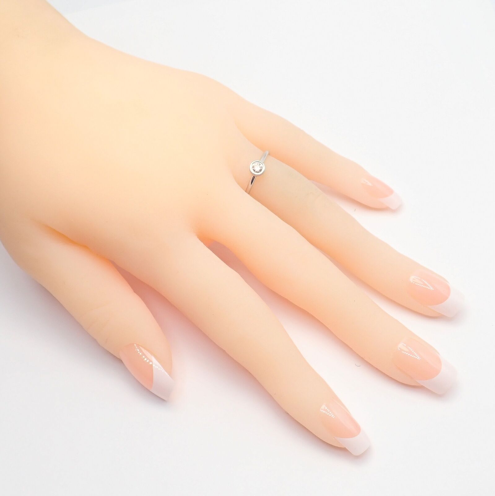 Tiffany & Co Platinum 0.12 Carat Diamond Engagement Stacking Ring - Size 5.75 - Perfect for Proposals, Weddings & Anniversary Gifts