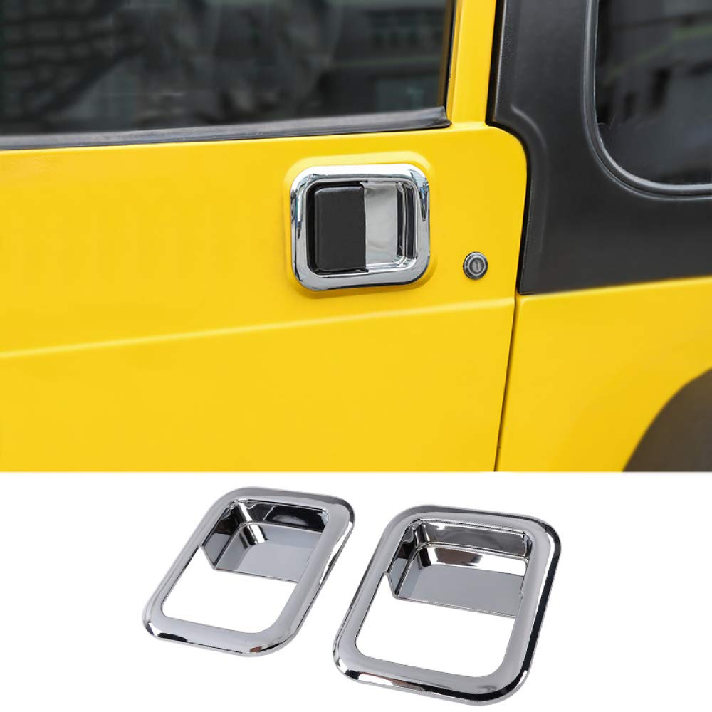1997-2006 Jeep Wrangler TJ ABS Exterior Door Handle Bowl Trim Cover - Decorative Stickers & Styling Accessories for Car Customization (Perfect for Off-Roading & Jeep Enthusiasts)