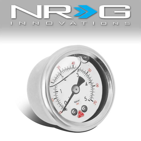 1/8 NPT Thread Fuel Pressure Gauge with Stainless Steel Bezel - FRG 110G for Automotive, Marine & Industrial Applications