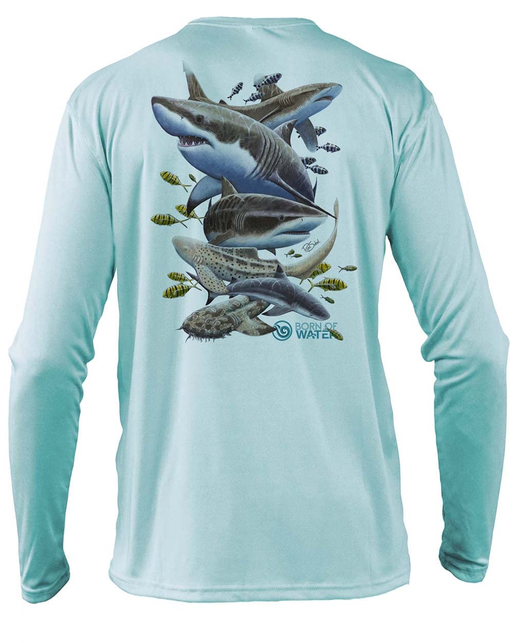 Shark Scuba Diving Shirt: UV UPF+ 50 Long Sleeve for Sun Protection - Perfect for Ocean Adventures and Outdoor Water Sports