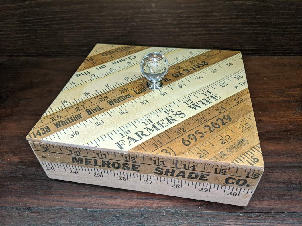 Handmade Crystal Knob Jewelry Box - Vintage Decorative Storage for Rings, Necklaces & Keepsakes - Perfect for Dresser, Vanity & Gift Giving