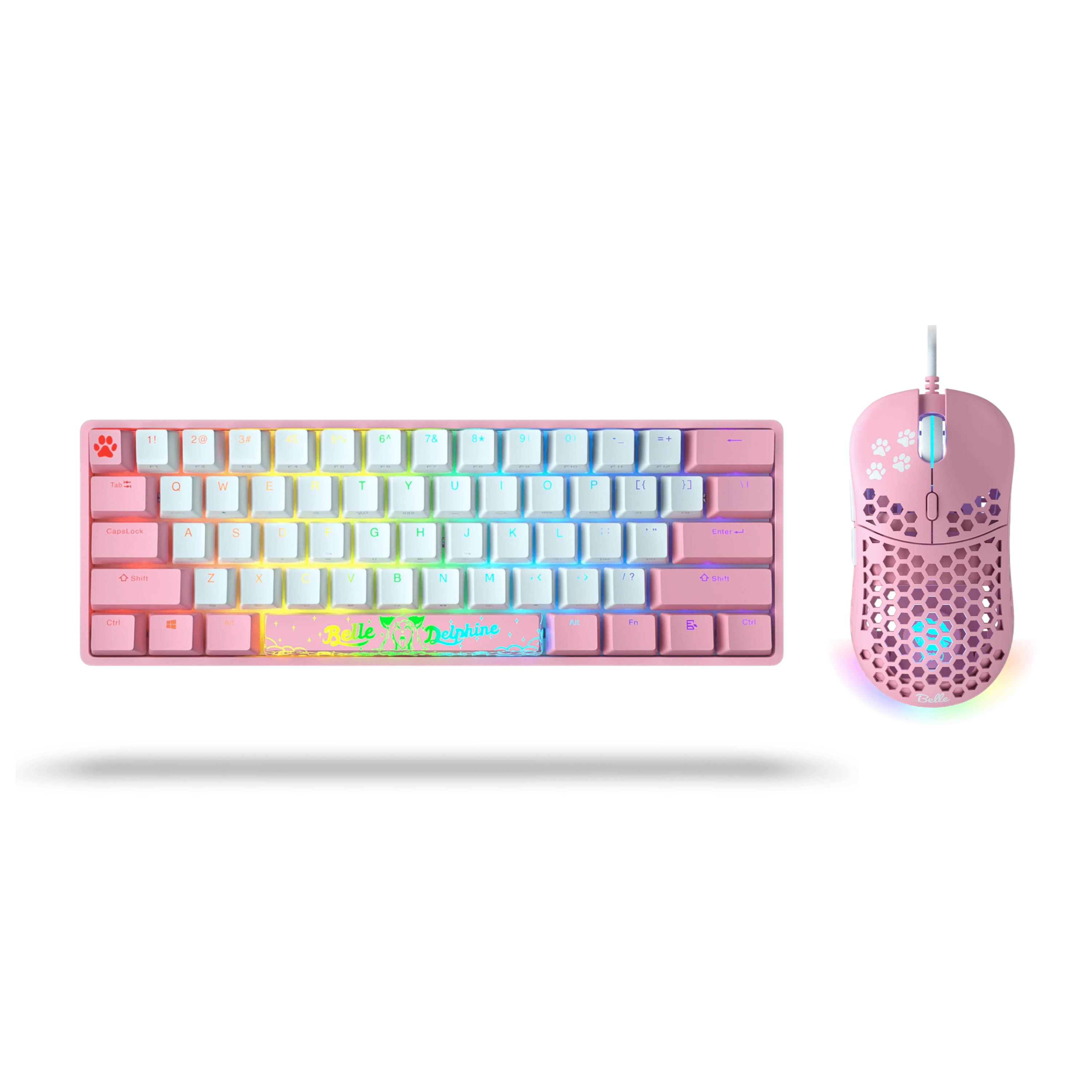 Belle Delphine X Ghost Starter Kitty Combo - Cute Anime Gaming Merch for Streamers & Collectors | Perfect for Cosplay, Gaming Setups & Kawaii Decor
