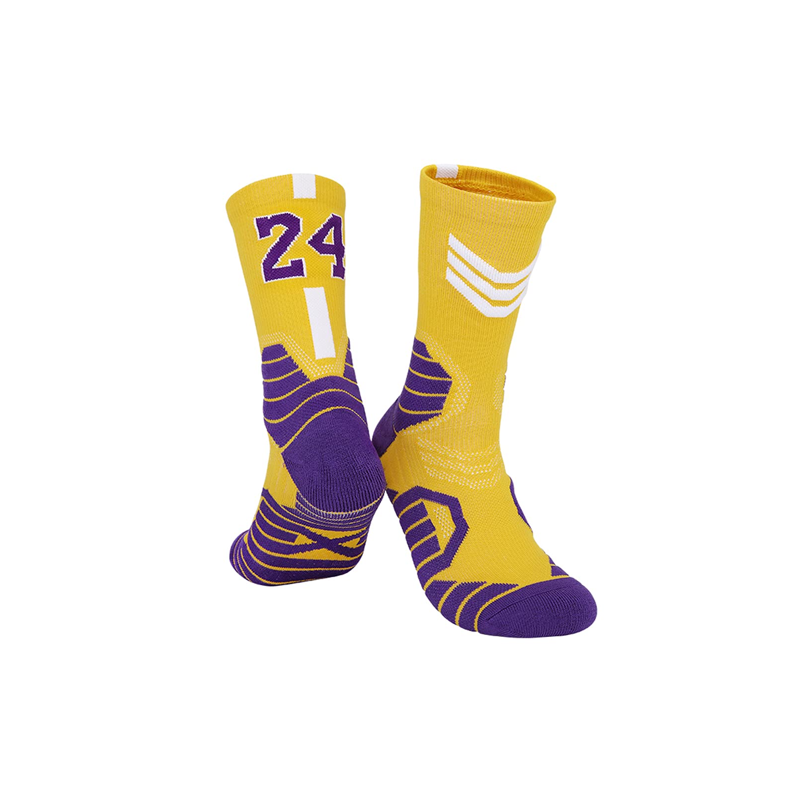 3 Pairs High-Performance Basketball Socks for Men - Breathable Athletic Socks with 3D Ankle Support & Compression Cushioning - Perfect for Basketball, Running, and Gym Workouts