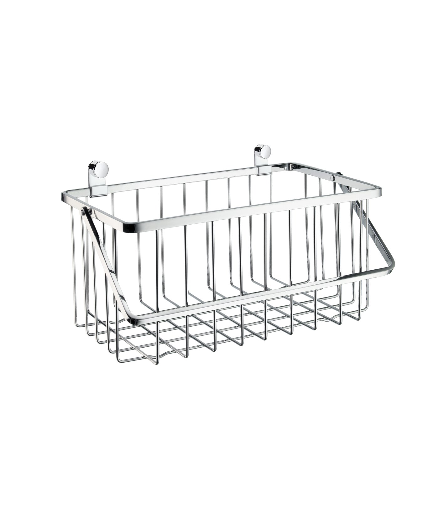 SME DK1075 Polished Chrome Shower Basket - Rust-Resistant Bathroom Storage Organizer for Shampoo, Soap & Accessories