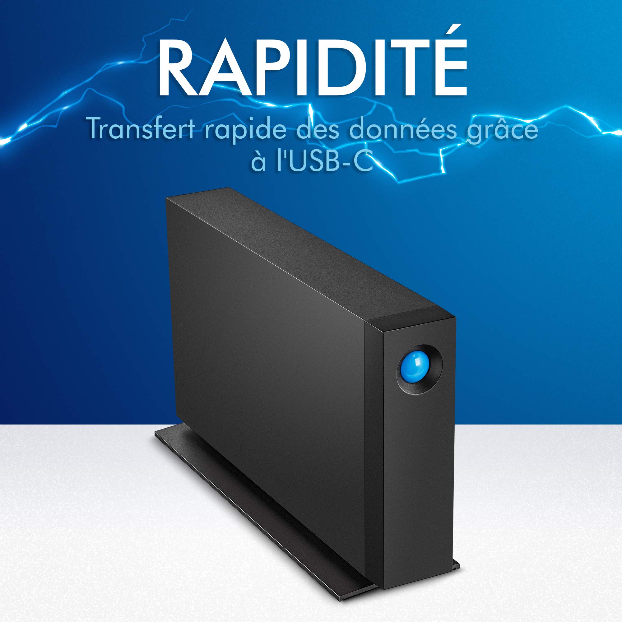 LaCie d2 Professional 10TB External Hard Drive HDD - USB-C 3.1, 7200 RPM, for Mac & PC, 5-Year Rescue Service - Perfect for Business Storage, Data Backup & Creative Professionals (STHA10000800)