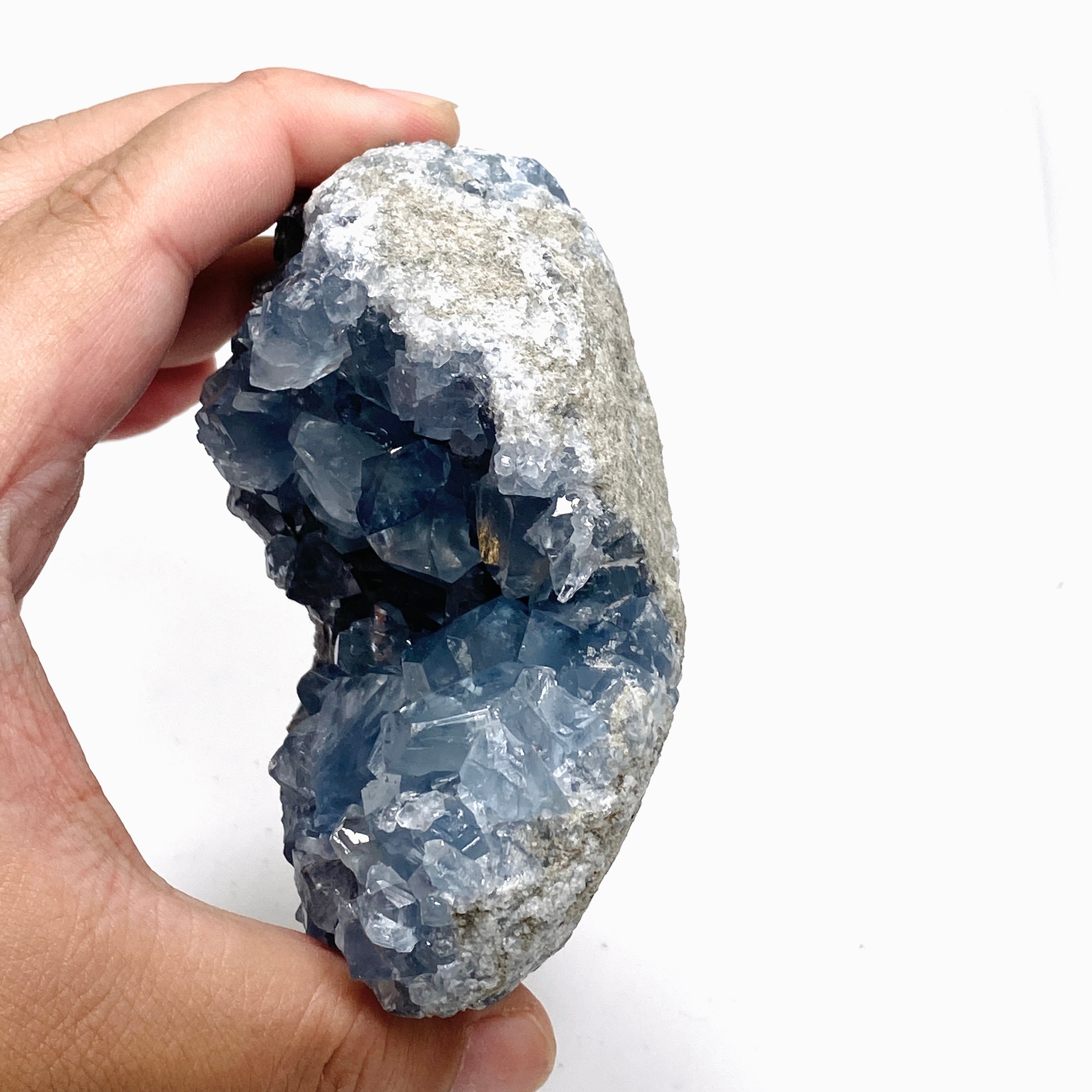 Natural Celestite Crystal Cluster from Madagascar - Healing Stone for Meditation, Energy Work & Home Decor (CR3718) - Perfect for Spiritual Healing, Chakra Balancing & Positive Energy
