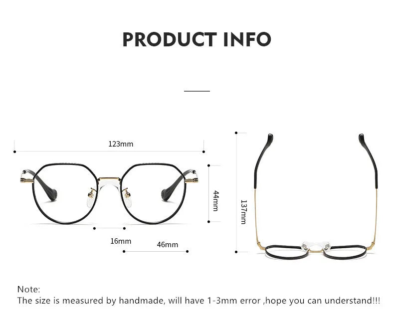 Aimee Unisex Youth's Full Rim Flat Top Round Titanium Eyeglasses 80952 - Lightweight Durable Frames for School, Reading & Everyday Wear