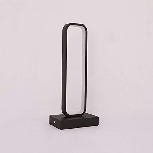 Modern Black Dimmable LED Night Lamp - Rectangle Bedside Table Light with Remote Control & Stepless Dimming for Bedroom, Hotel, Office - Perfect for Reading, Working & Relaxing