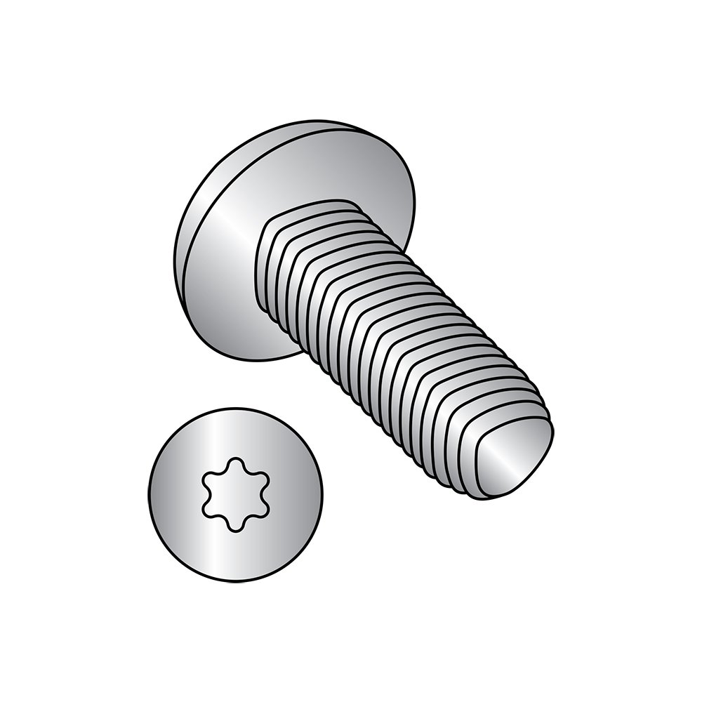 #10-32 Stainless Steel Thread Rolling Screw - Pan Head Star Drive for Metalworking (Pack of 25)