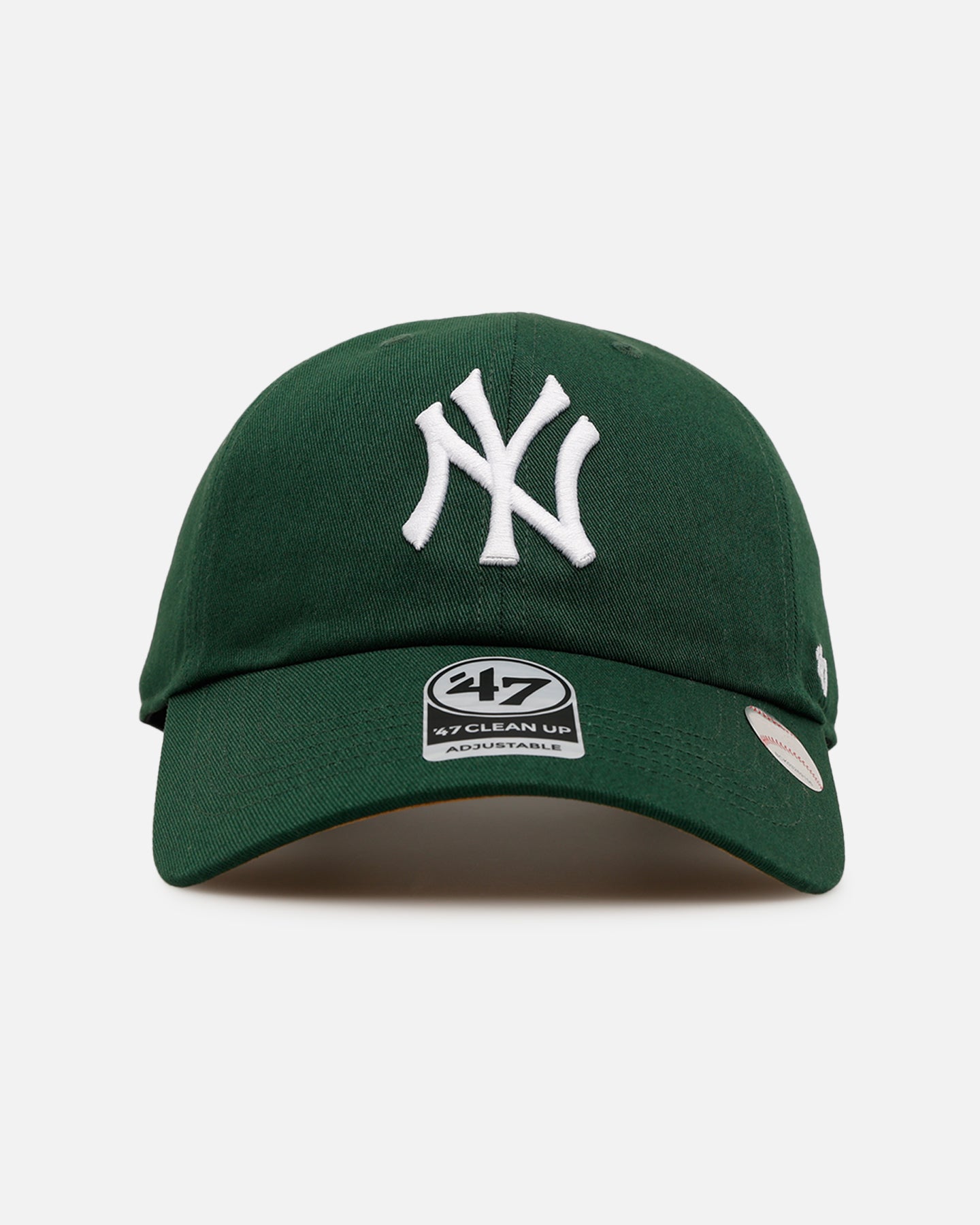 47 Brand New York Yankees 'Yankees Color Wheel' Suede Undervisor 47 Clean Up Strapback Dark Green Baseball Cap - Perfect for Game Day, Streetwear & Yankees Fans Collection