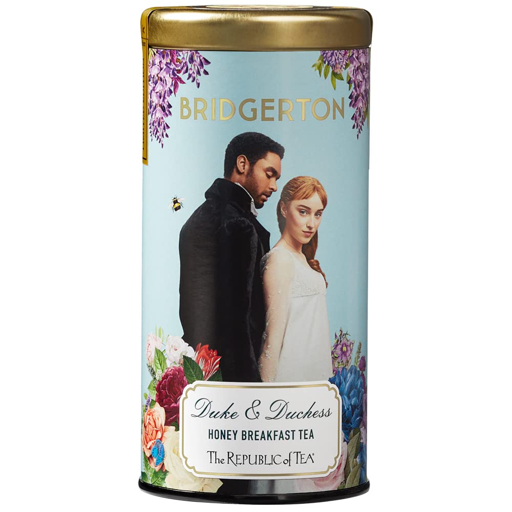 The Republic of Tea - Bridgerton Duke & Duchess Honey Breakfast Tea, 36 Tea Bags - Perfect for Morning Tea Time & English Tea Parties
