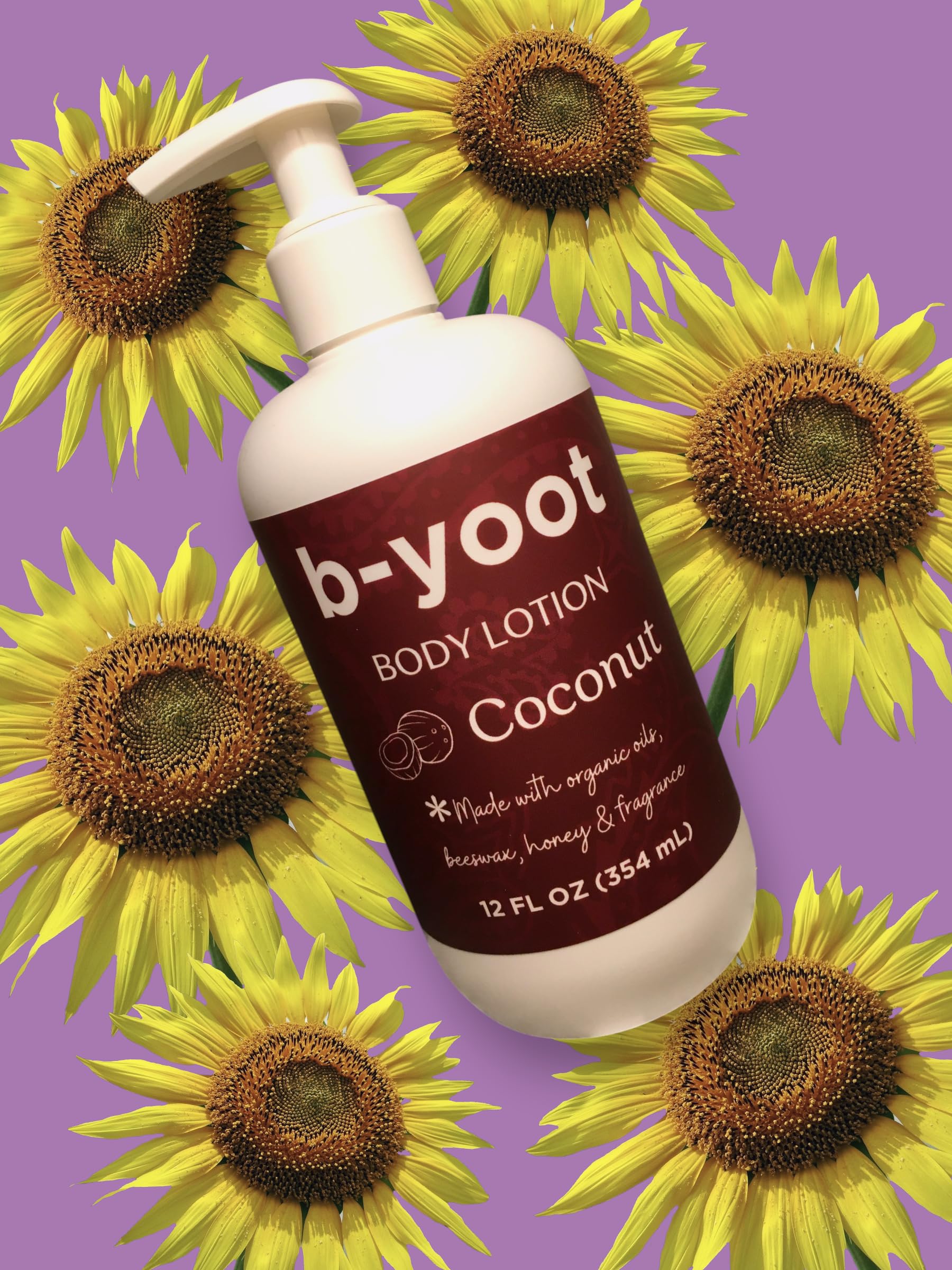 Organic Coconut Body Lotion for Dry Skin - Hydrating Moisturizer with Organic Honey, Beeswax & Natural Oils | Lightweight, Non-Comedogenic Skin Care | 12 Fl Oz | Perfect for Daily Hydration & Nighttime Skin Repair