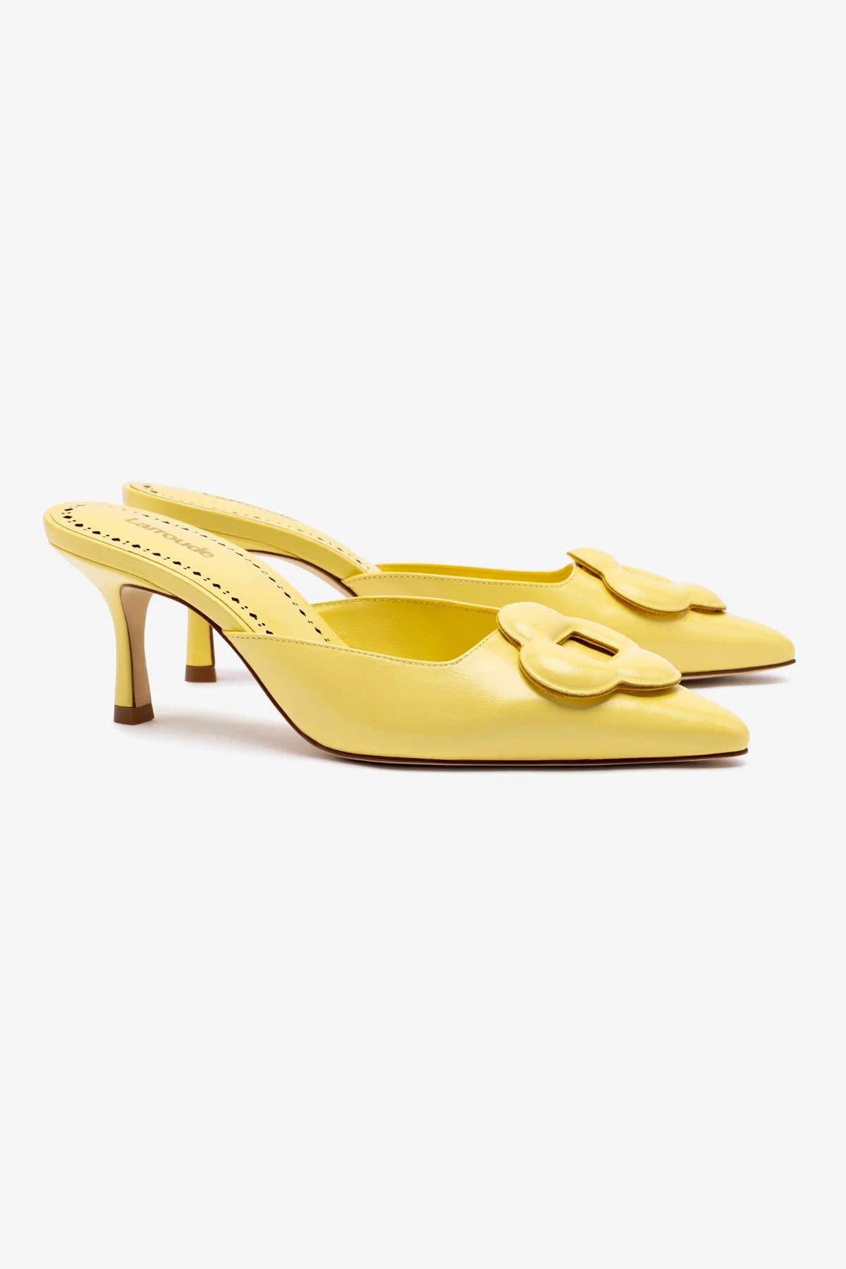 Flora Pump in Lemonade Leather - Women's Chic Pointed-Toe Heels for Office, Party & Evening Wear