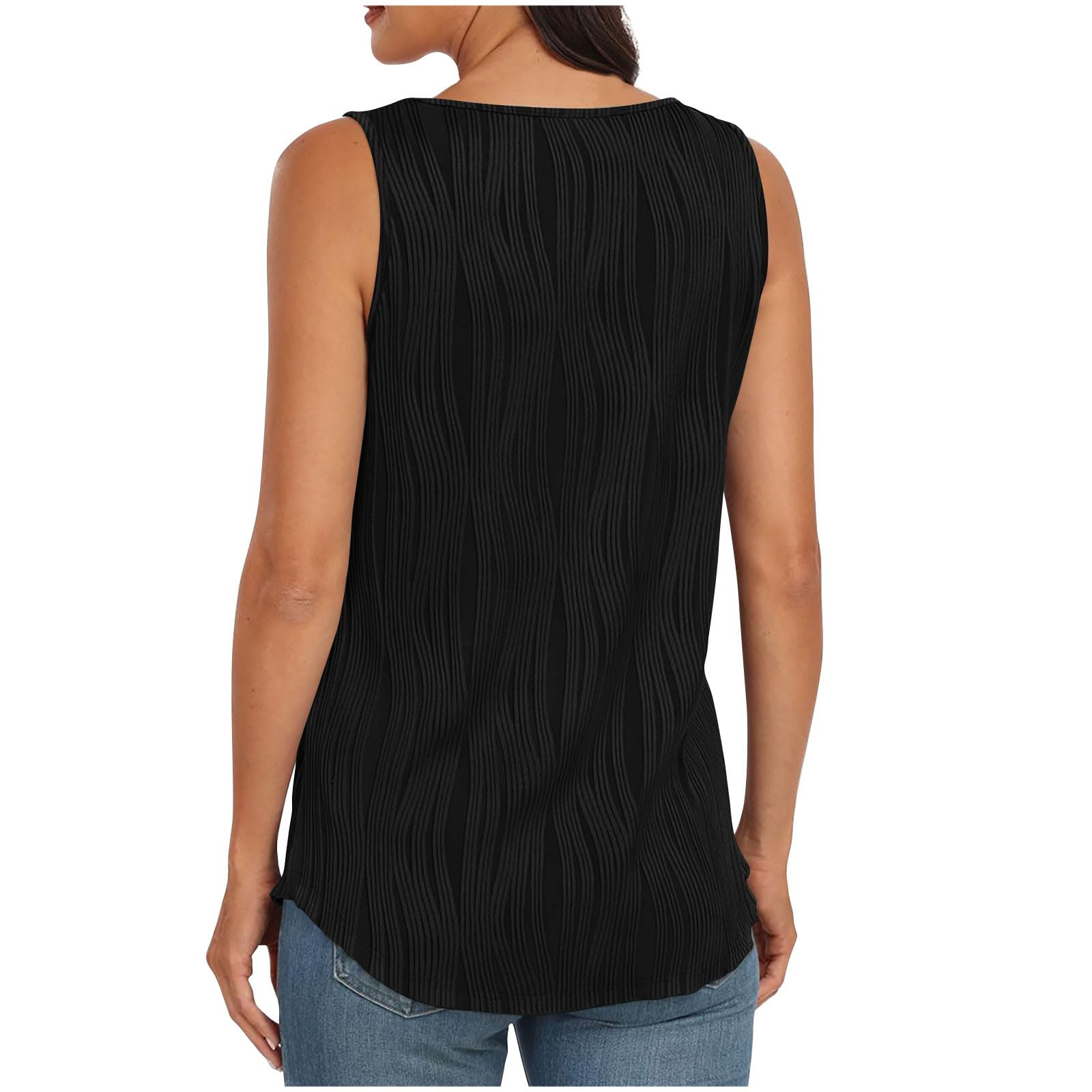 Women's Dressy Tank Tops - Sleeveless Textured Blouses for Work | Flowy Business Casual Shirts | Trendy Summer Tops for Office & Weekend Wear