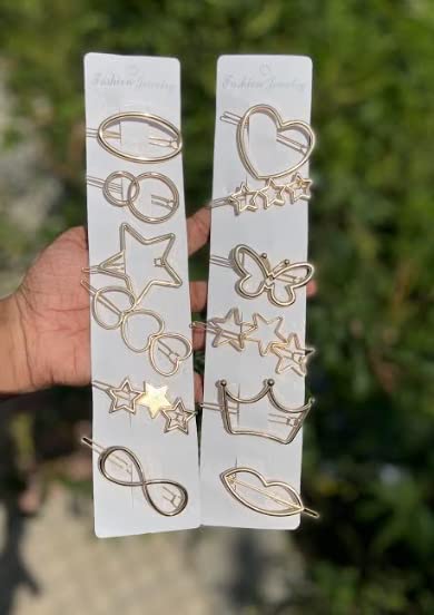 Vintage Hollow Shape Hair Clips & Pins for Women & Girls - Gold Mini Hair Accessories (12-Pack) - Perfect for Bridal Hairstyles, Weddings, Prom & Everyday Elegance