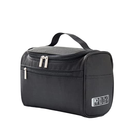 Vision The Bags Multifunctional Travel Organizer - Cosmetic Case & Makeup Bag with Hook for Women | Perfect for Travel, Home Storage & Grooming Kit (Black)