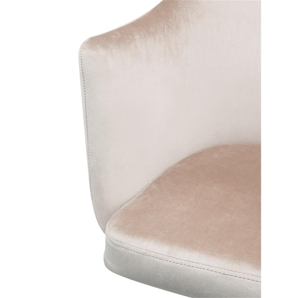Acme Cosgair Tufted Velvet Swivel Office Chair in Champagne and Chrome - Ergonomic Desk Chair for Home Office, Gaming & Conference Rooms