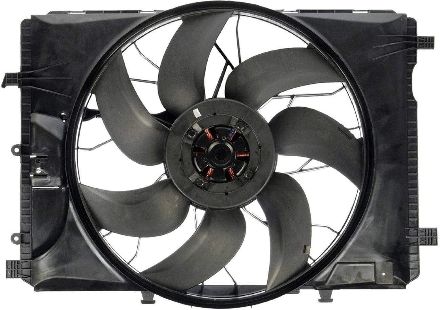 High-Quality 621-373 Engine Radiator Cooling Fan Assembly Compatible with Mercedes-Benz C230 C250 C300 C350 C63 AMG E250 E300 E350 E400 E550 GLK250 GLK300 GLK350 CLA250 GLA200 GLA250 CLS400 SLC200 - OEM MB3115122 2045000293 Replacement Part - Perfect for Engine Cooling & Overheating Prevention
