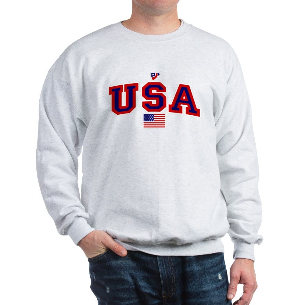 USA Flag Sweatshirt - Classic Crew Neck Pullover | Patriotic American Apparel for Men & Women | Perfect for 4th of July, Veterans Day & Outdoor Events