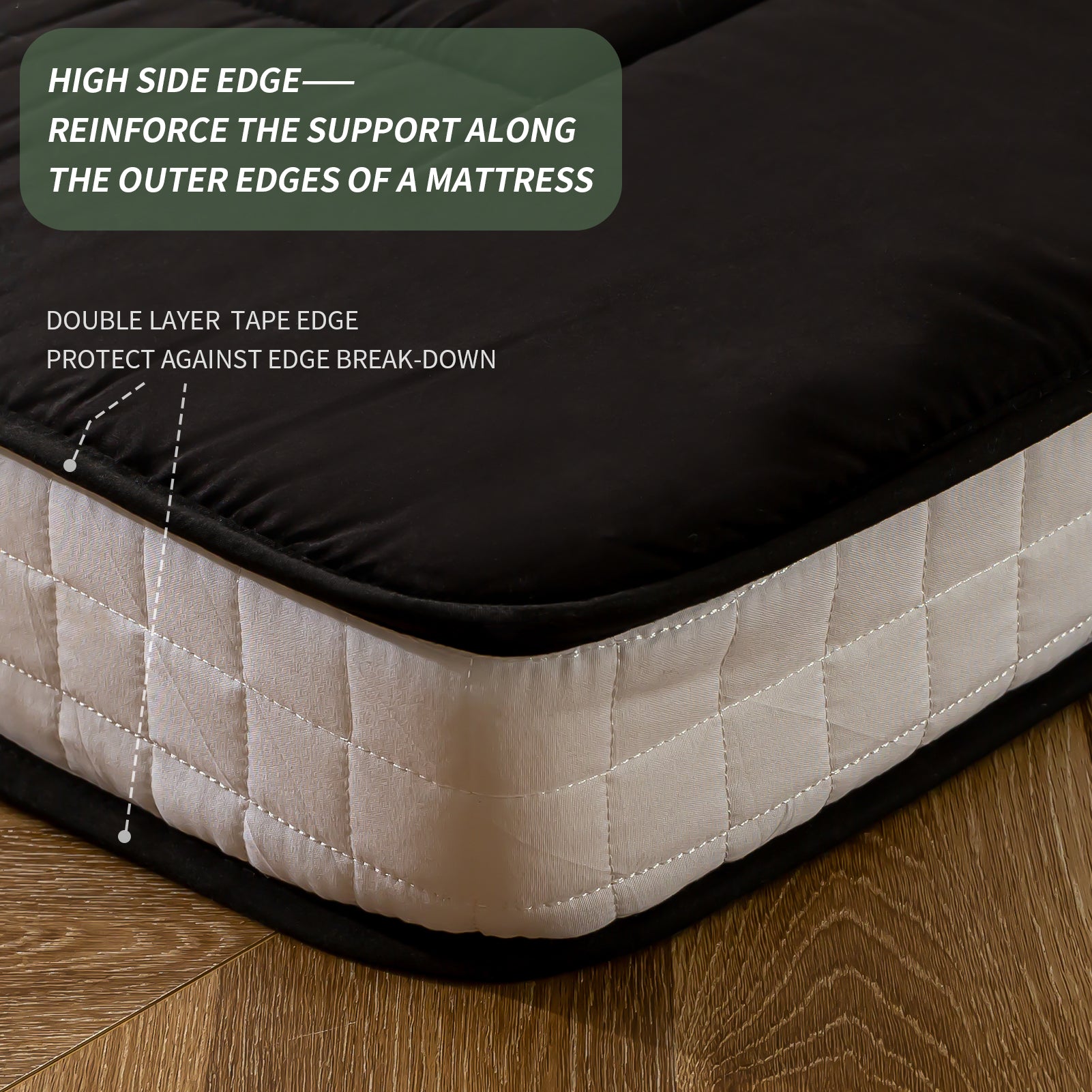 MAXYOYO Padded Japanese Floor Mattress - Black Foldable Roll Up Futon for Bedroom, Guest Room & Travel | Comfortable Floor Sleeping Mat for Adults & Kids