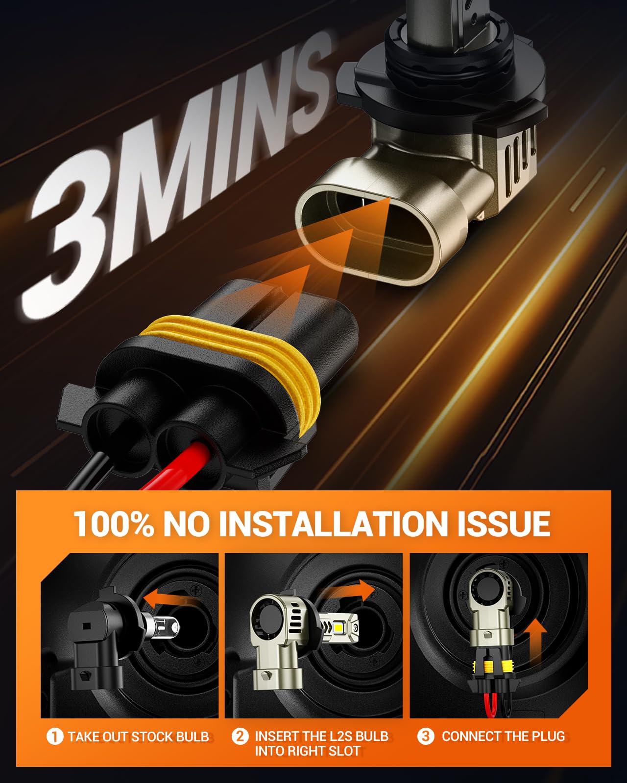 SEALIGHT 9006/HB4 LED Fog Light Bulbs - 34000LM Super Bright 6500K Cool White - Plug and Play Direct Replacement - IP68 Waterproof - Pack of 2 - Perfect for Night Driving & Foggy Conditions