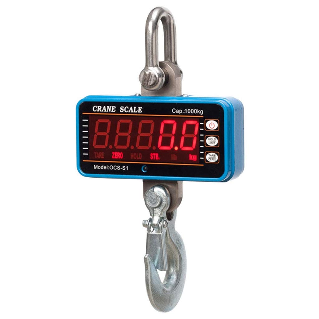 500kg Portable Digital Crane Scale with Backlit LCD Display - Handheld Luggage Hanging Hook Scale for Travel, Suitcase & Baggage Weighing (0.5kg Precision) - Perfect for Airports, Shipping & Industrial Use
