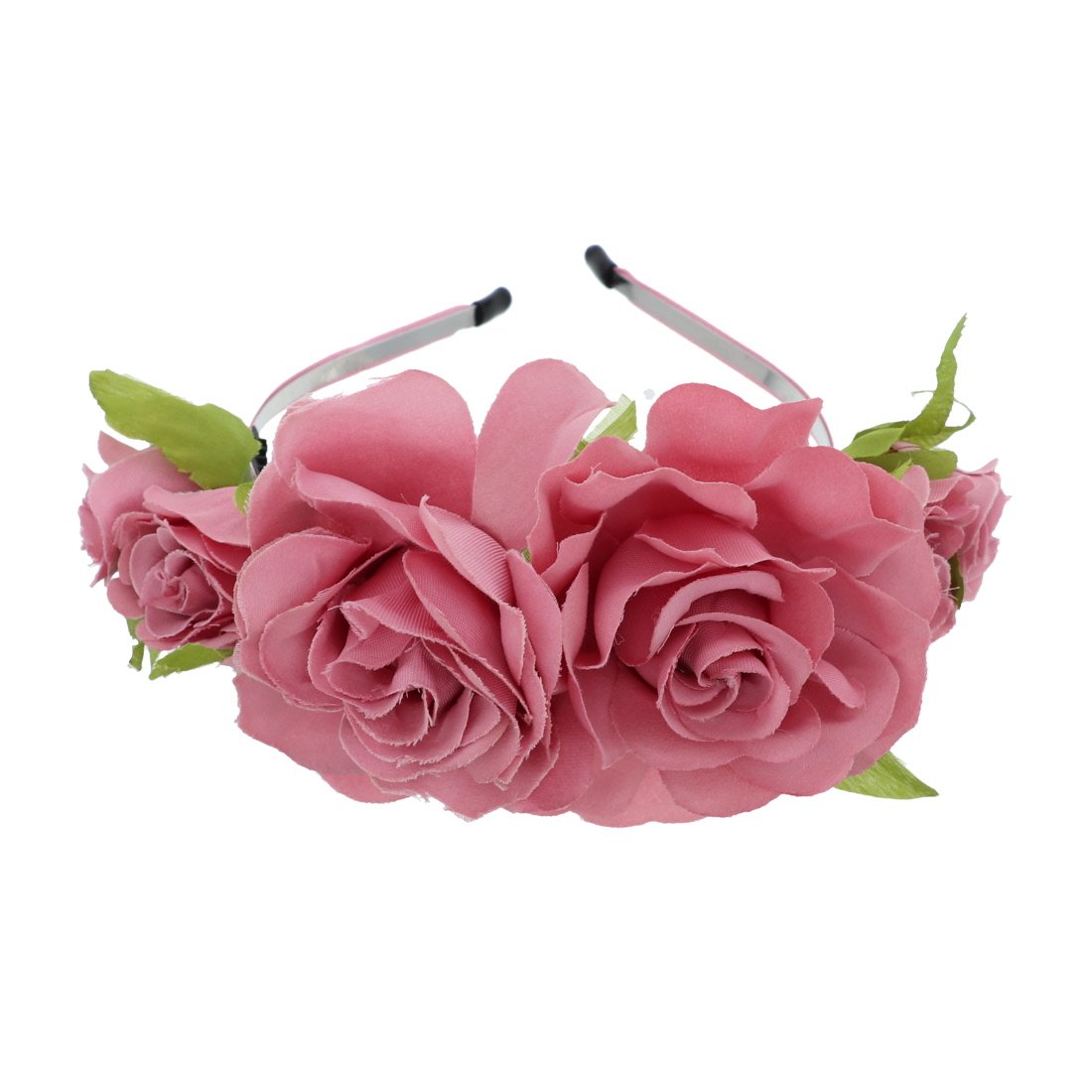 Rose Flower Hair Wreath Boho Headband - Floral Crown for Women | Perfect for Weddings, Festivals & Bohemian Style Outfits