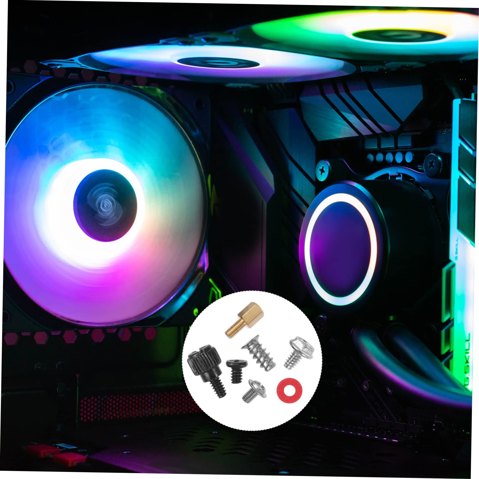 iplusmile 85pcs Computer Case Fan Screw Kit - Reusable Steel & Copper Screws for PC Build, Repair & Maintenance - Perfect for Gaming Rigs, Workstations & DIY Computer Upgrades