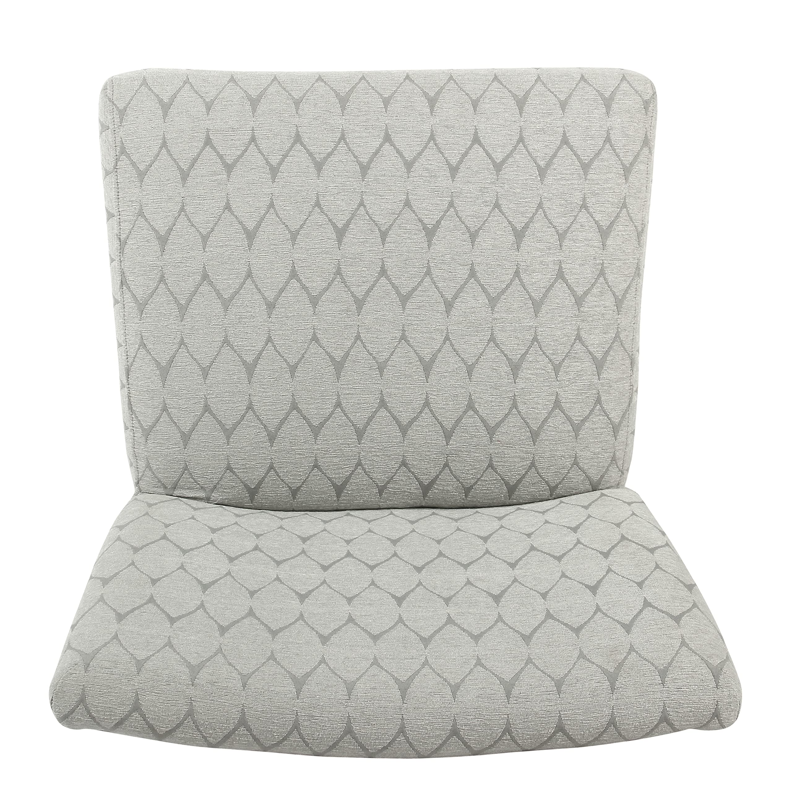 HomePop Parker Accent Chair with Pillow - Textured Gray Upholstered Living Room Chair for Small Spaces, Apartment Decor & Cozy Reading Nook