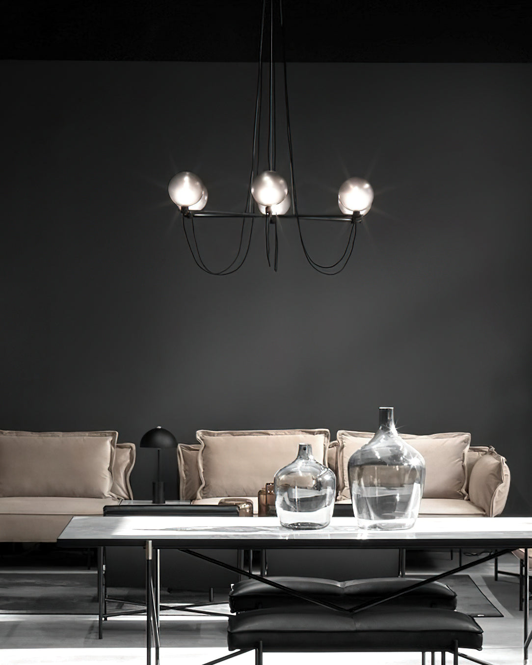 Bagnoregio Chandelier - Elegant Crystal Ceiling Light Fixture for Dining Room, Living Room & Bedroom Decor