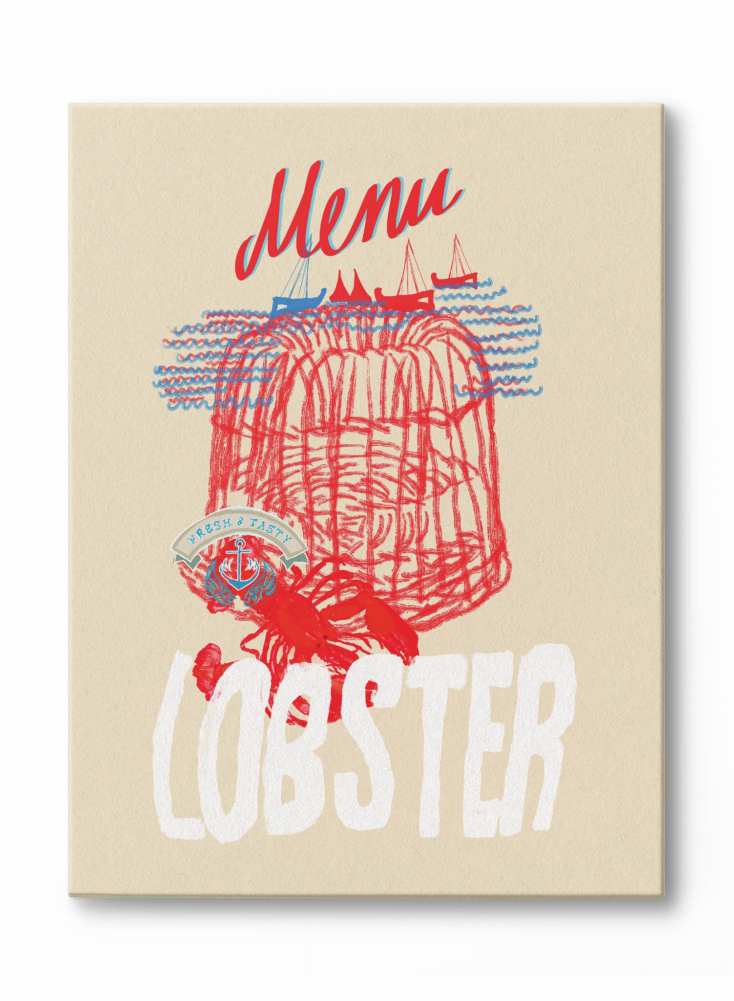 Lobster Forever Canvas Print - High-Quality Wall Art Decor for Home, Office & Gifts | Perfect for Coastal, Nautical & Seafood Lover Interiors