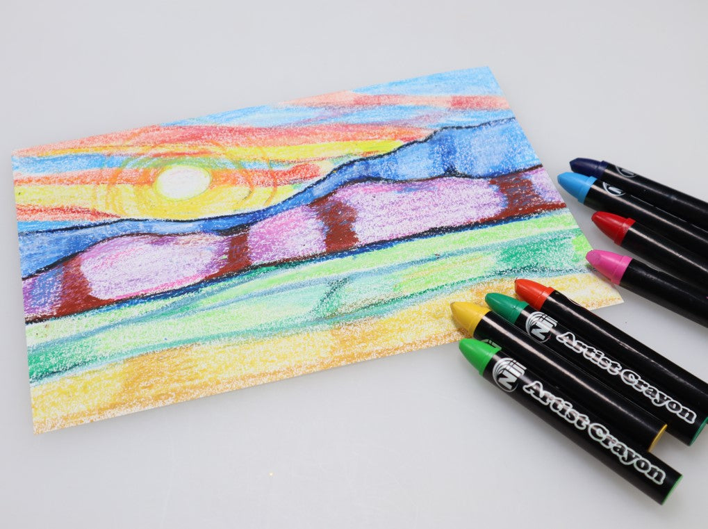 Niji Artist Crayons - 12 Vibrant Colors Set (NAC12) for Professional Drawing & Sketching | Perfect for Artists, Students & DIY Craft Projects