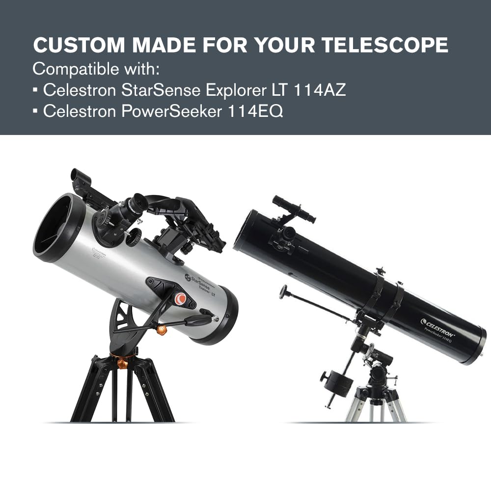 Celestron EclipSmart Safe Solar Eclipse Telescope Filter – ISO 12312-2:2015(E) Certified – Compatible with 114mm AZ & EQ Telescopes – Solar Observation & Sunspot Viewing – Secure Fit for Safe Solar Viewing – Perfect for Astronomy Enthusiasts & Eclipse Events