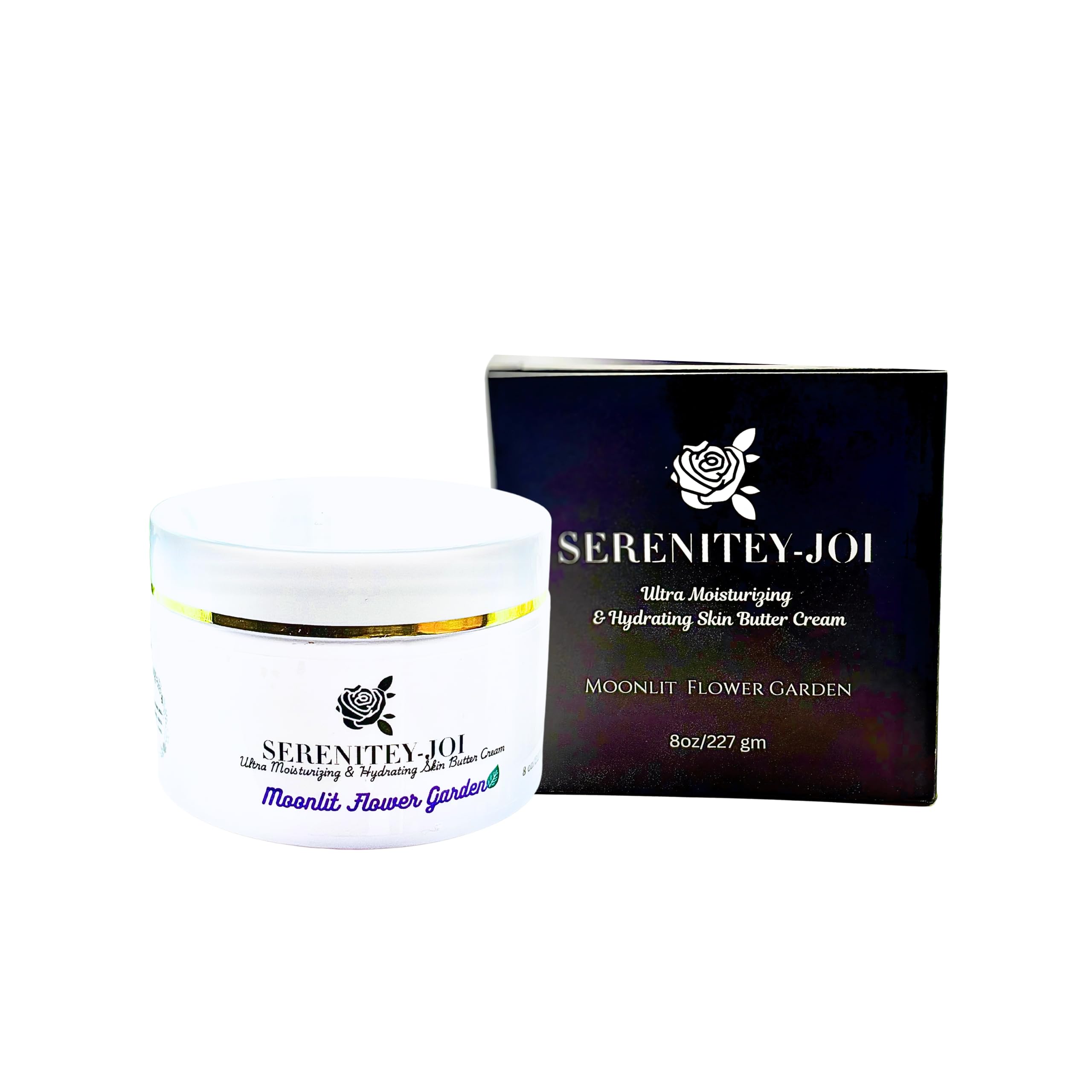 Moisturizing Body Butter Cream with Rose Water, Mango & Cupuacu Butters - Hyaluronic Acid, Squalane & White Tea Extract - 8 oz Deep Hydration for Dry Skin - Perfect for Daily Use, After Shower & Nighttime Skincare Routine