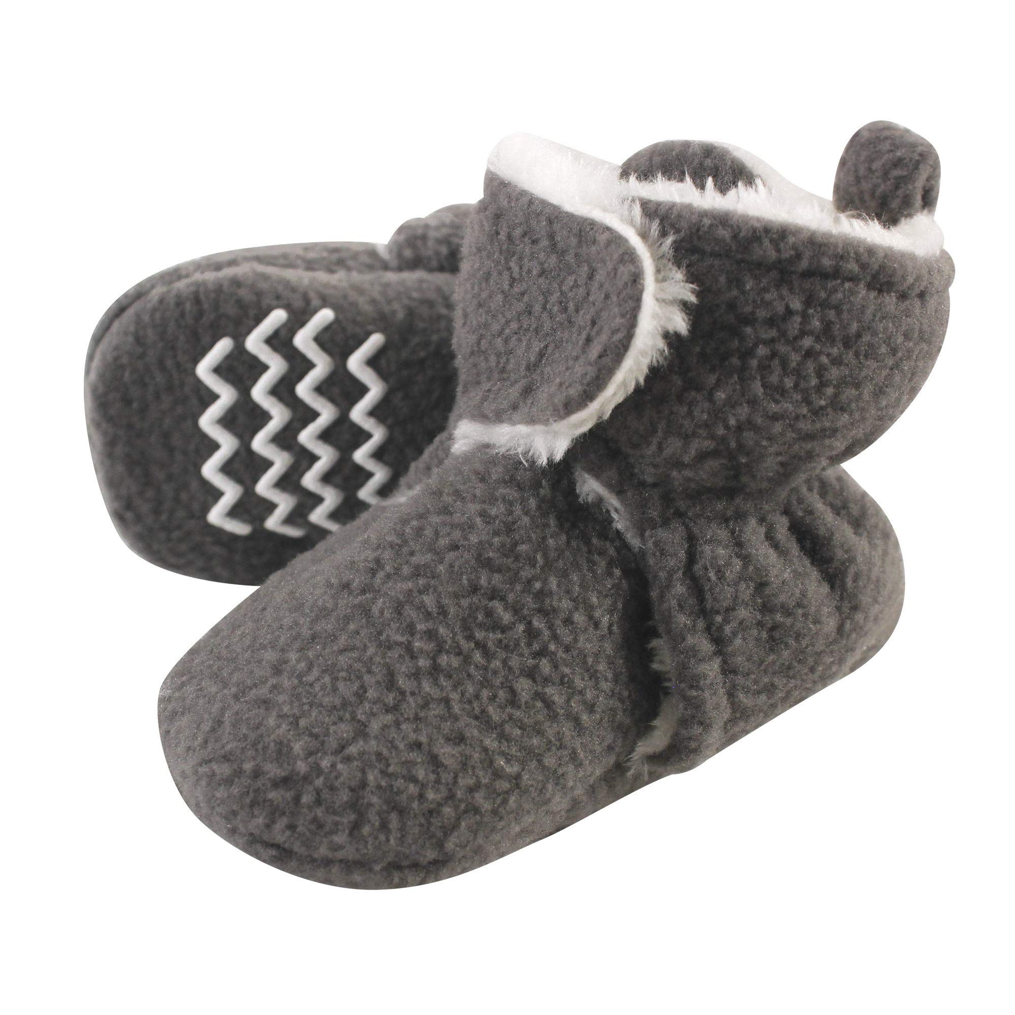Hudson Baby Cozy Fleece Booties for Boys & Girls - Warm Winter Footwear