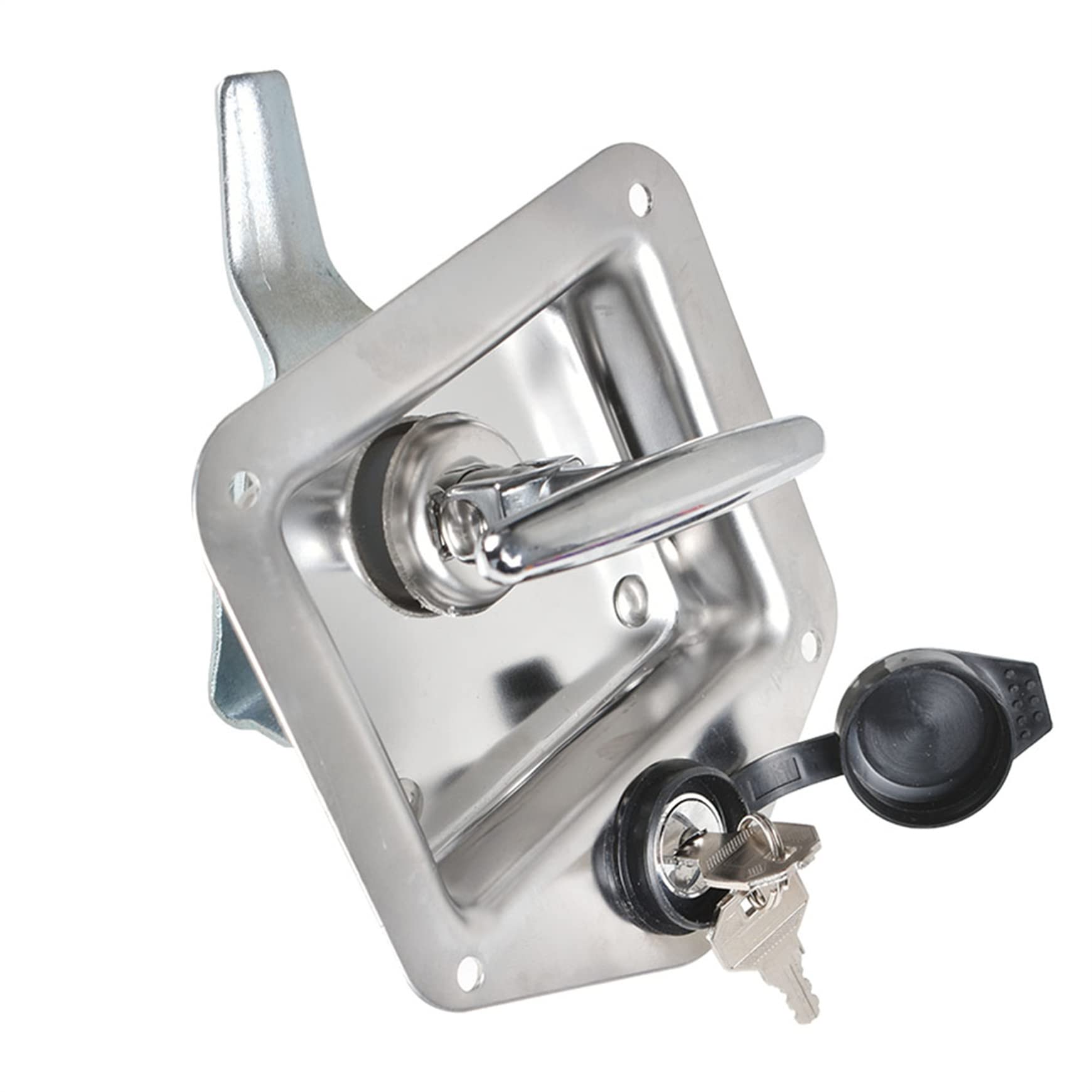 Stainless Steel Trailer Door Latch T-Handle Lock with Keys - 4 Pcs Replacement for RV, Camper, Truck Bed & Toolboxes - Secure Your Cargo During Transport & Storage