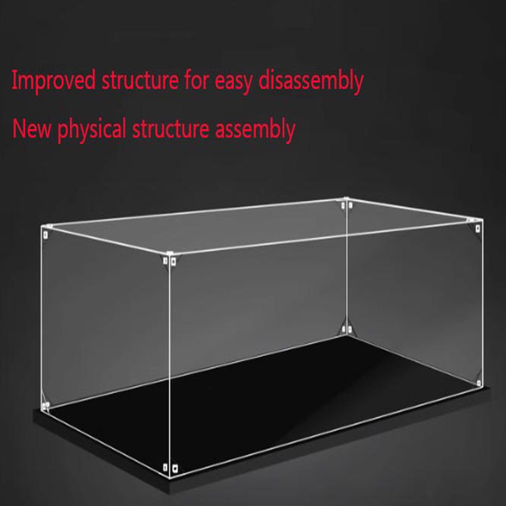 Acrylic Display Case for Lego 43249 Stitch - Dustproof Transparent Storage Box (Model Not Included) - 2mm Black Base - Perfect for Collectors & Gift Presentation