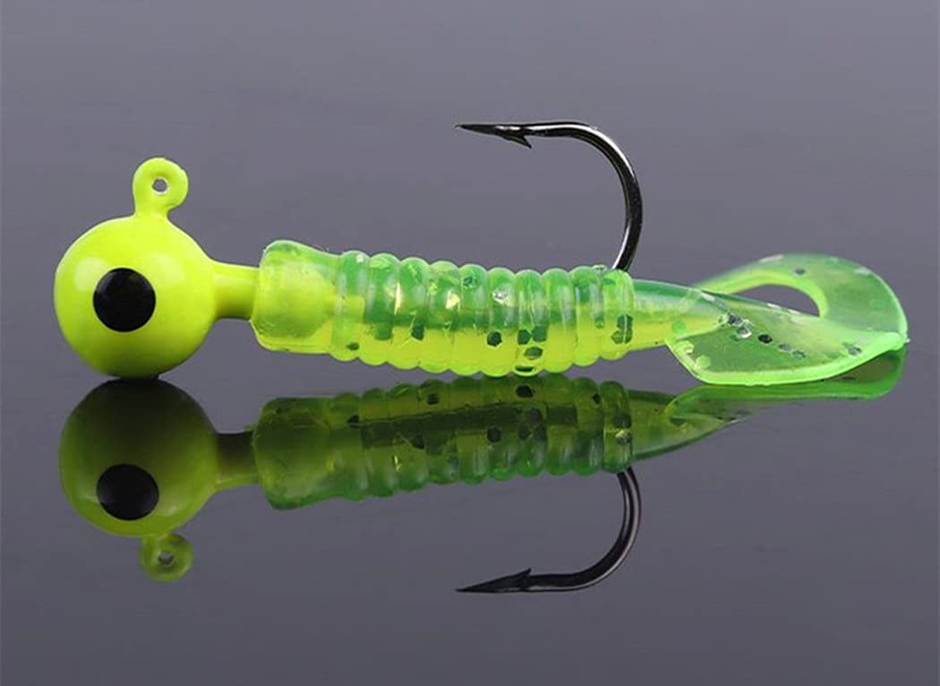 Toasis Round Jig Heads for Ice Fishing - Premium Bait Hooks Set with Sharp Hooks - Perfect for Walleye, Perch, and Trout Fishing in Winter Lakes