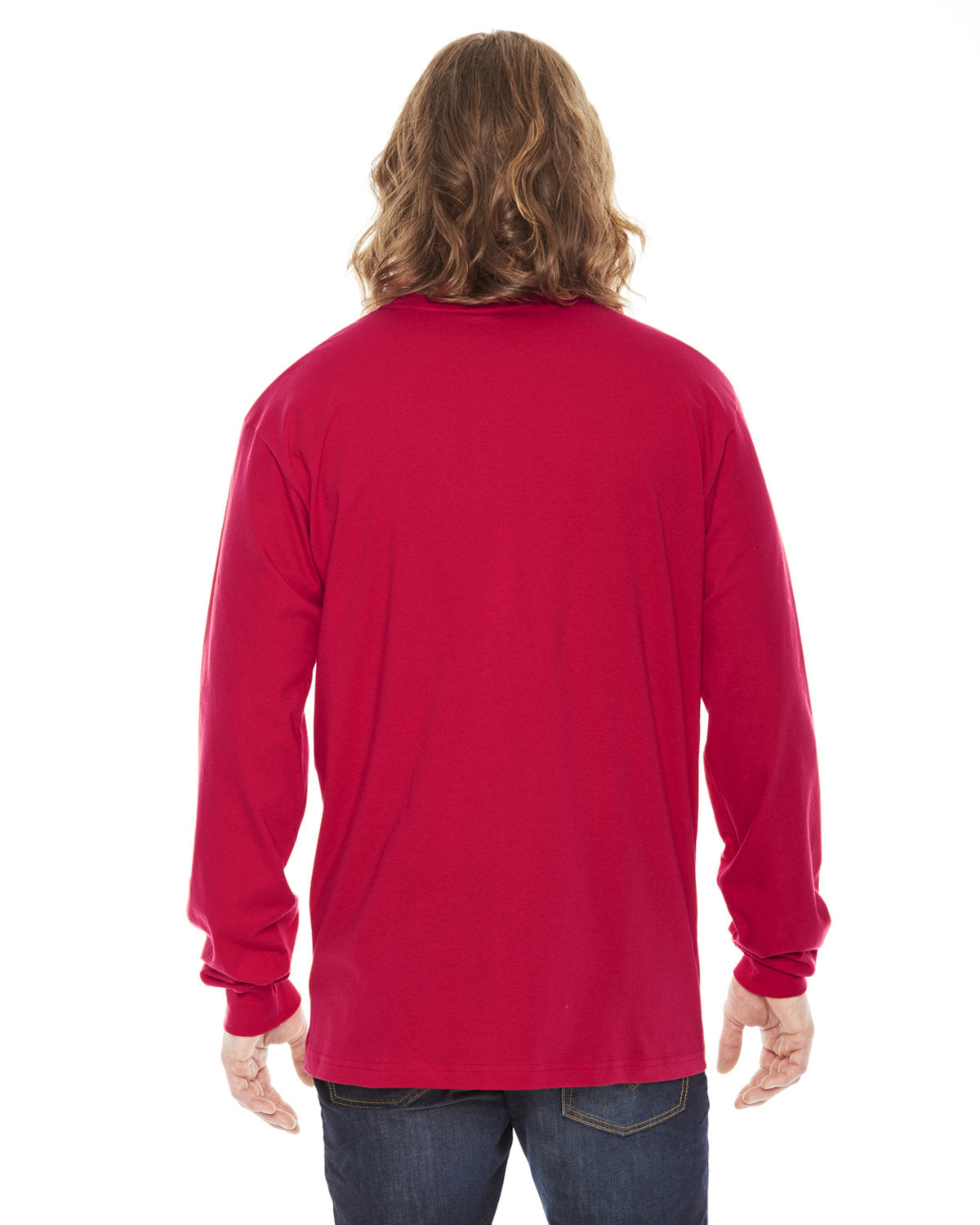 American Apparel 2007W Unisex Fine Jersey Long Sleeve T-Shirt - Soft Cotton Crewneck Tee for Men & Women - Casual Wear, Layering, Workout, Everyday Comfort
